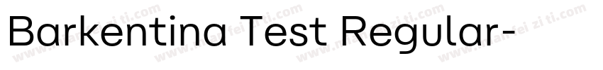 Barkentina Test Regular字体转换
